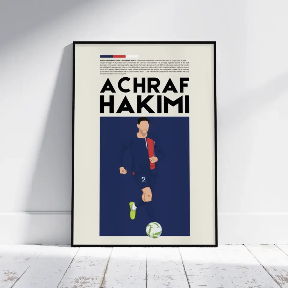 Achraf Hakimi PSG - Minimalist