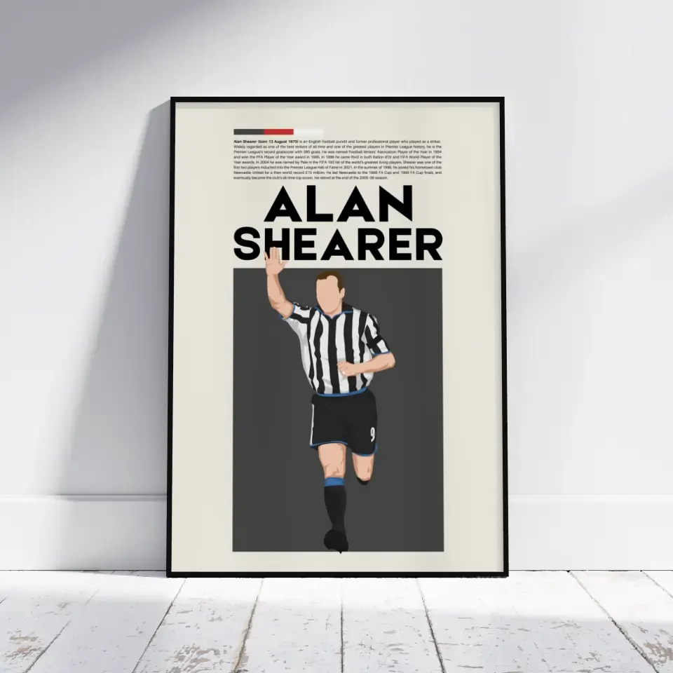 Alan Shearer Newcastle - Minimalist