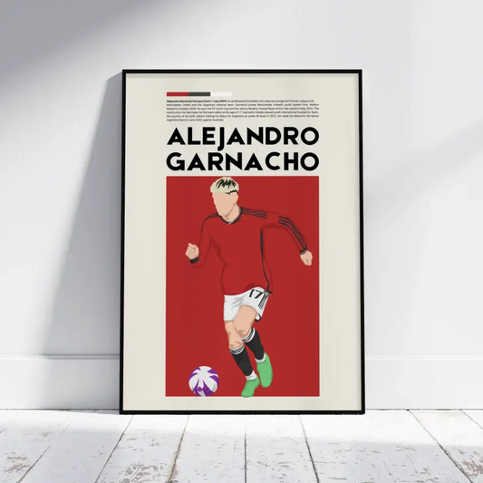 Alejandro Garnacho Man Utd - Minimalist