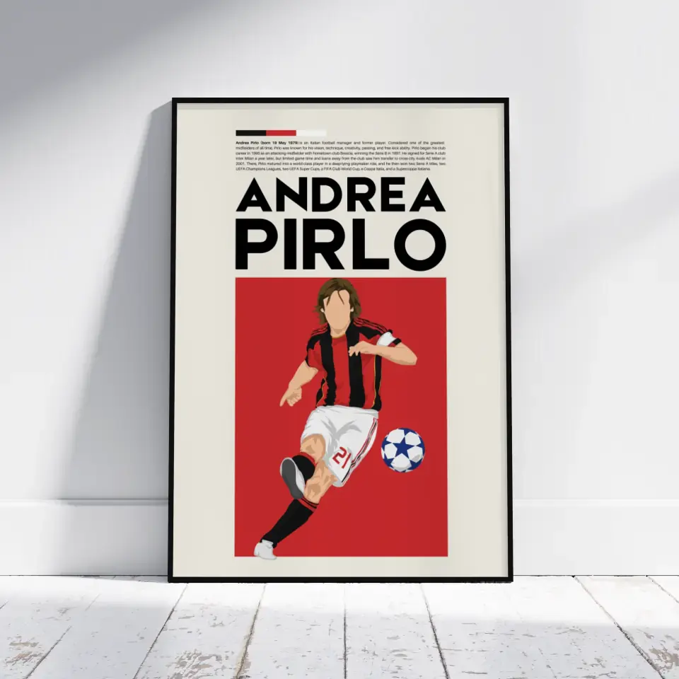 Andrea Pirlo AC Milan - Minimalist