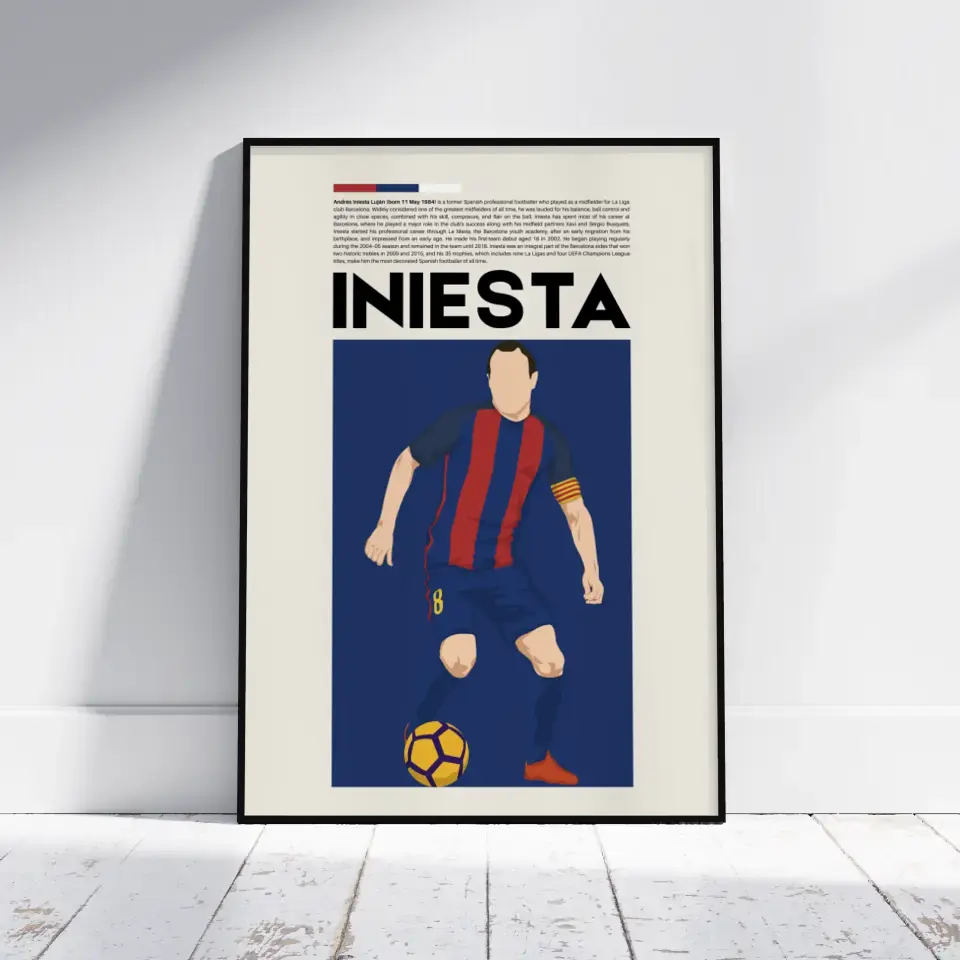 Andrés Iniesta Barcelona - Minimalist