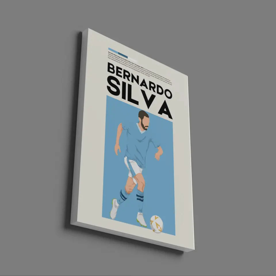 Bernardo Silva Man City - Minimalist