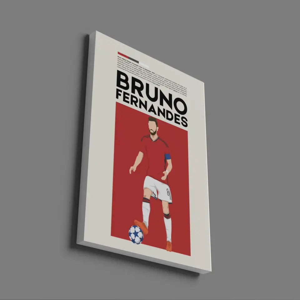 Bruno Fernandes Man Utd - Minimalist