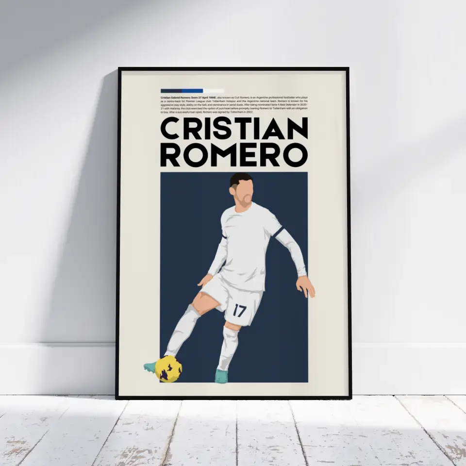 Cristian Romero Tottenham - Minimalist