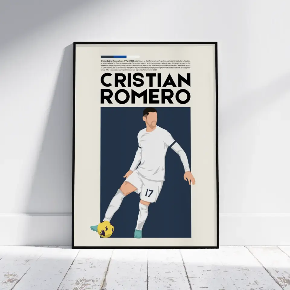 Cristian Romero Tottenham - Minimalist