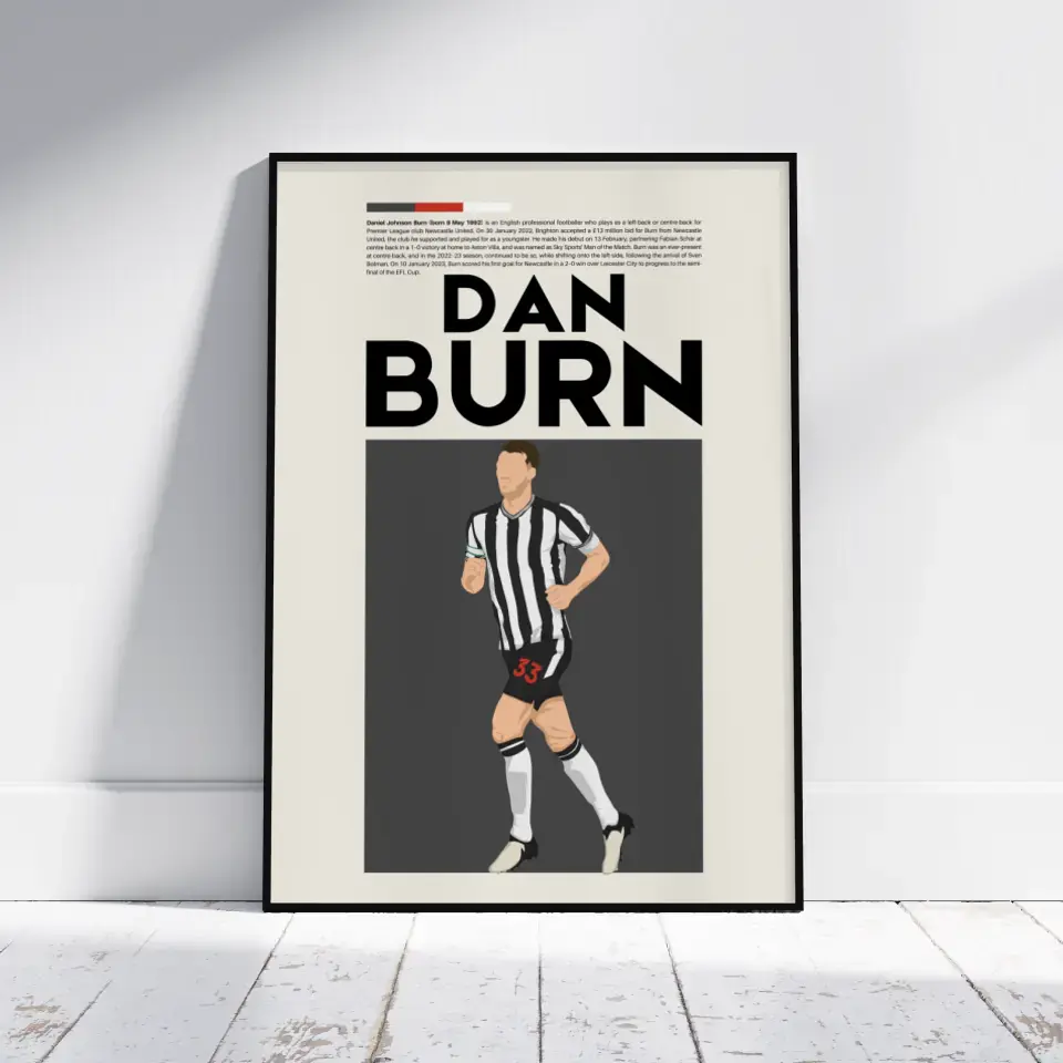 Dan Burn Newcastle - Minimalist