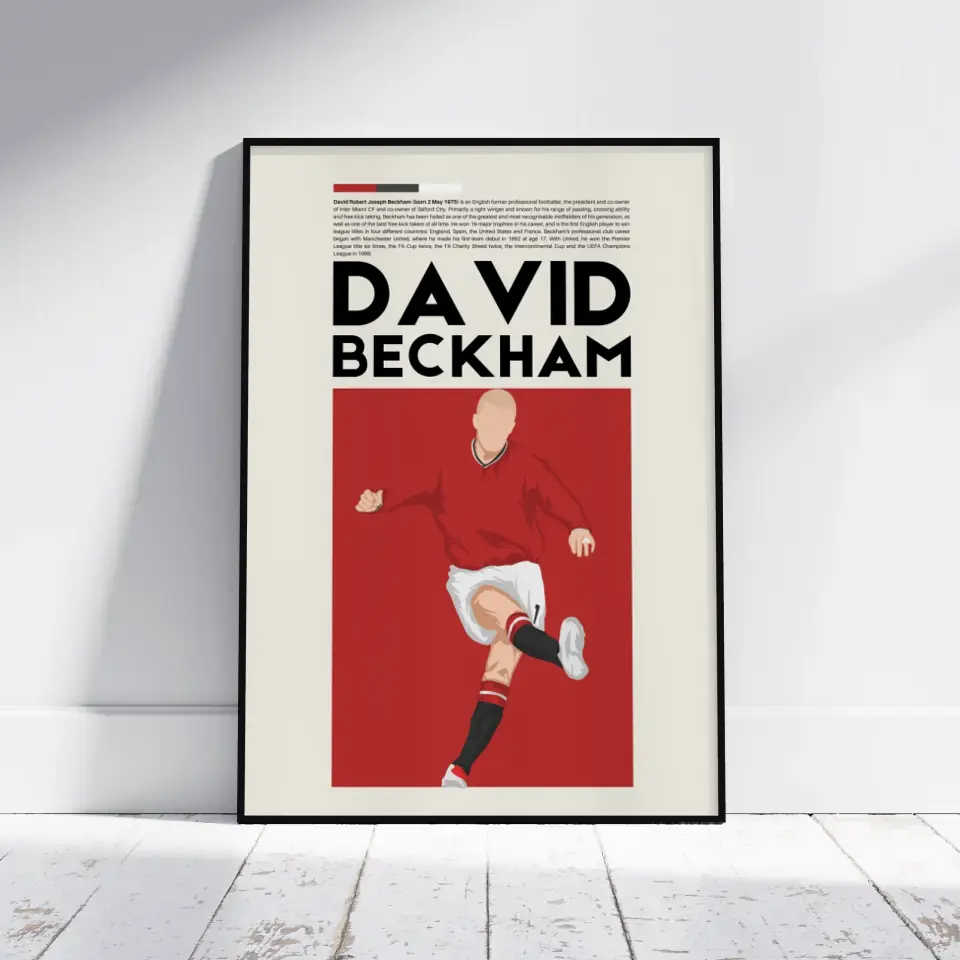 David Beckham Man Utd - Minimalist