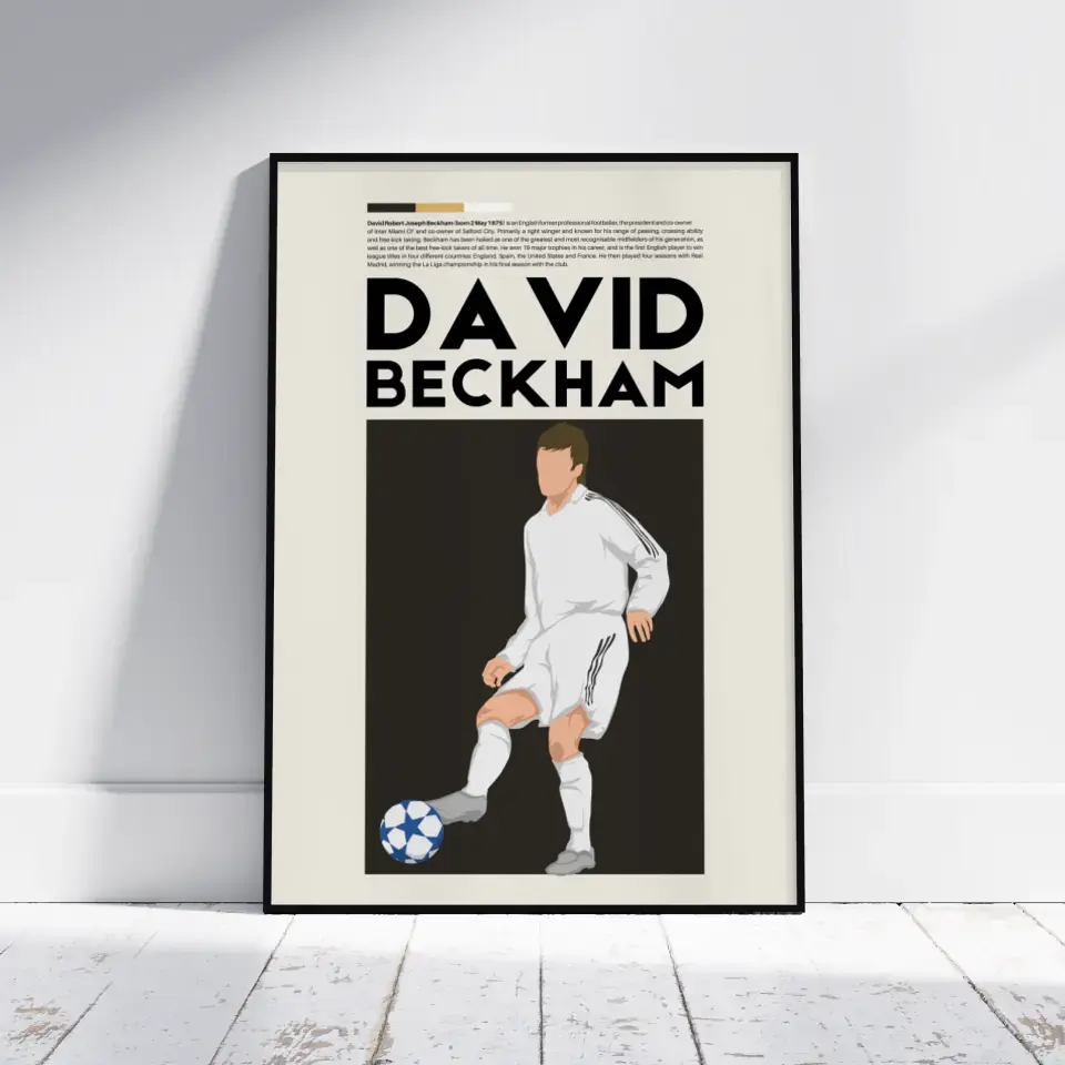 David Beckham Real Madrid - Minimalist