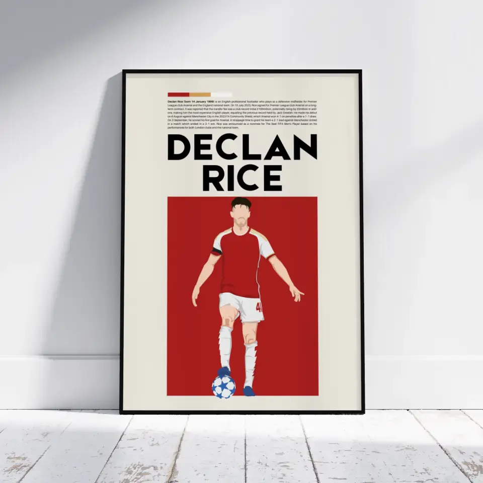 Declan Rice Arsenal - Minimalist