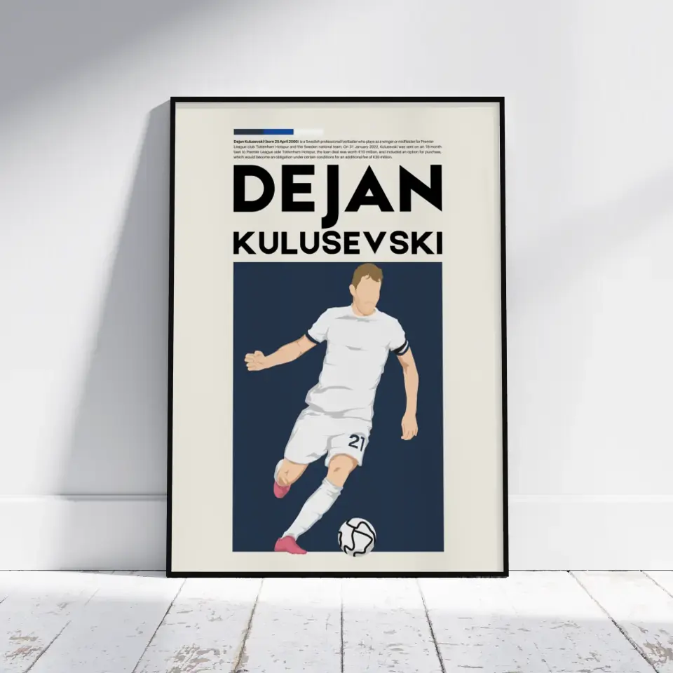 Dejan Kulusevski Tottenham - Minimalist