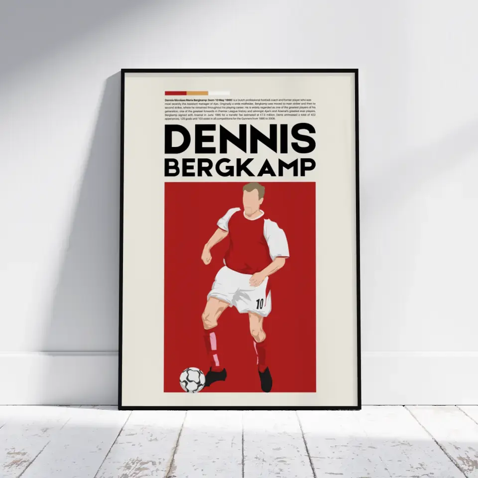 Dennis Bergkamp Arsenal - Minimalist