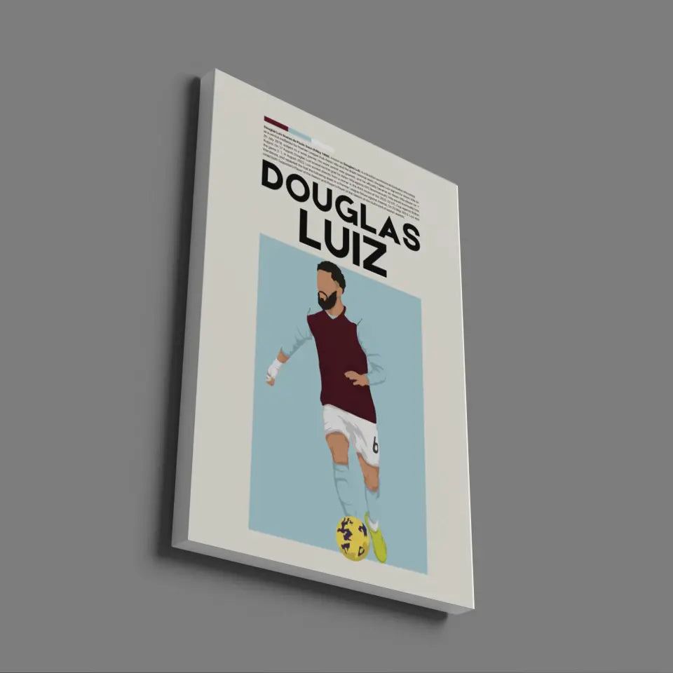 Douglas Luiz Aston Villa - Minimalist