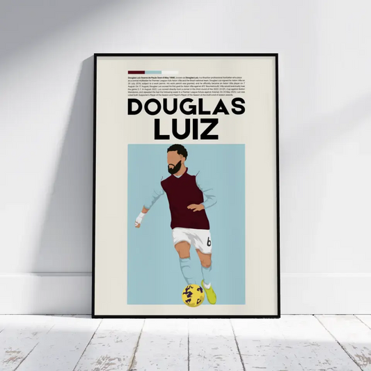 Douglas Luiz Aston Villa - Minimalist