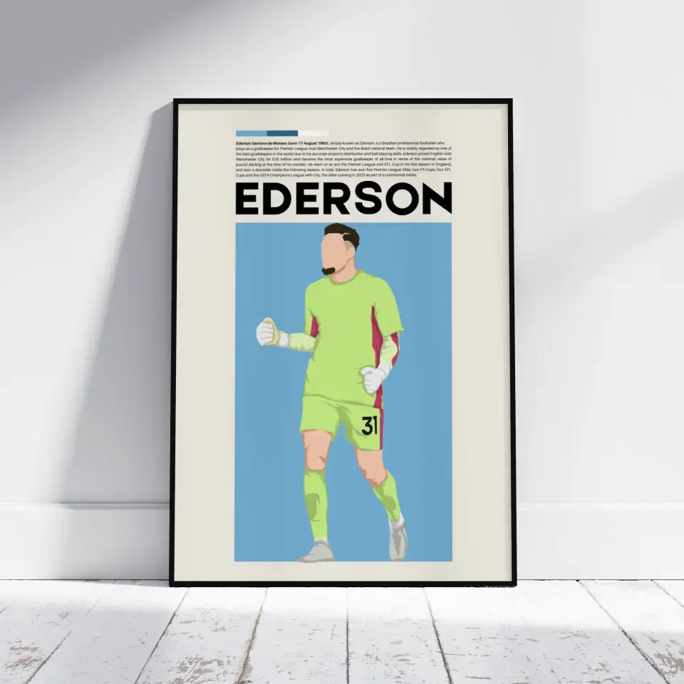 Ederson Man City - Minimalist