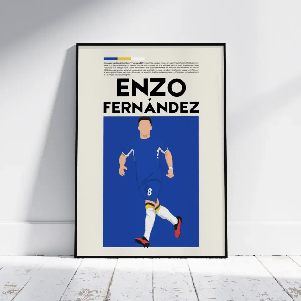 Enzo Fernández Chelsea - Minimalist