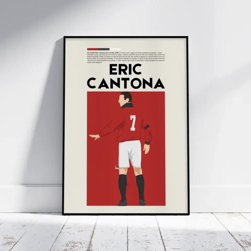 Eric Cantona Man Utd - Minimalist