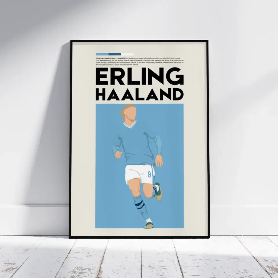 Erling Haaland Man City - Minimalist