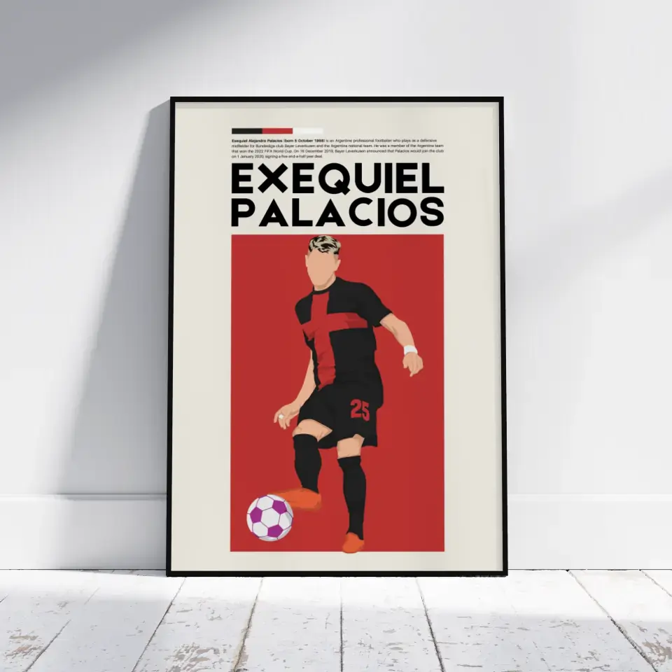 Exequiel Palacios Leverkusen - Minimalist