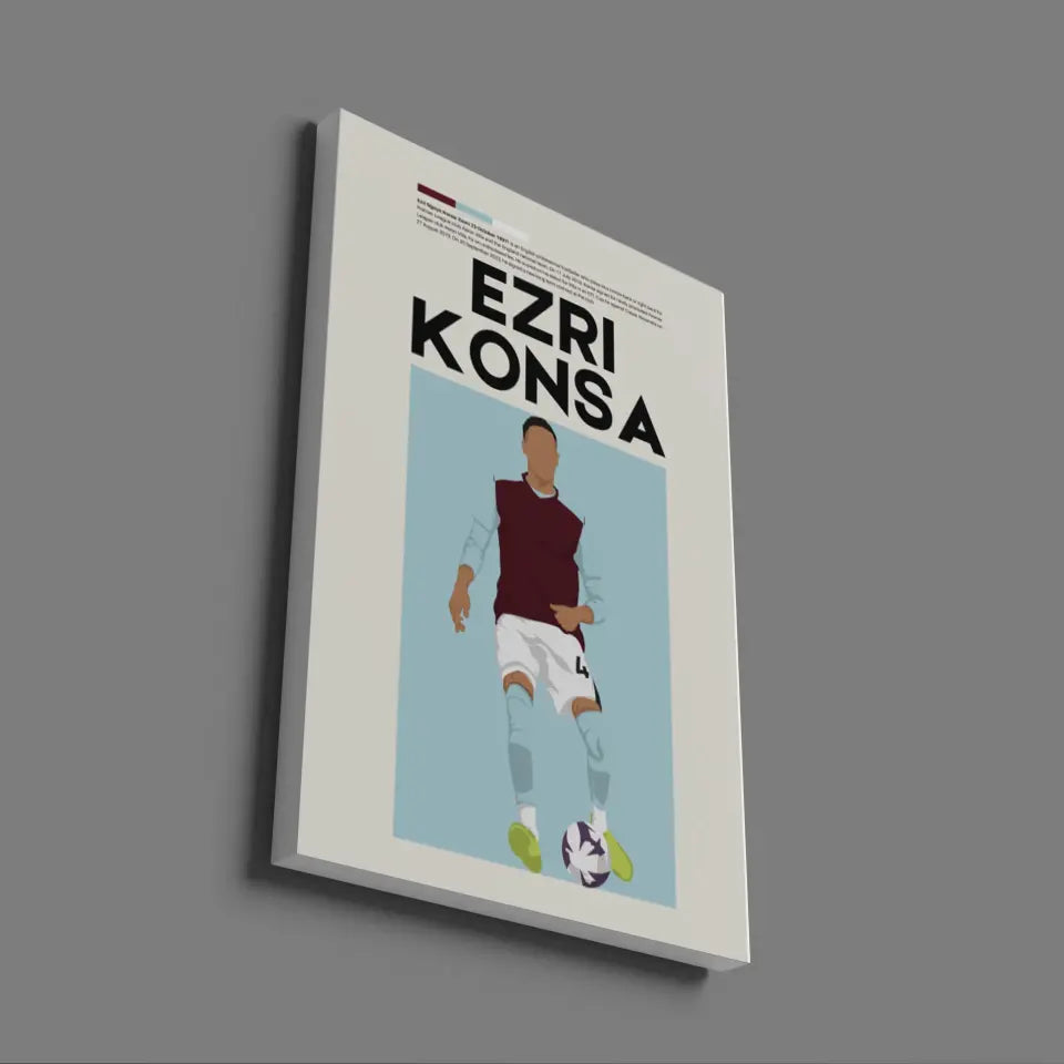 Ezri Konsa Aston Villa - Minimalist