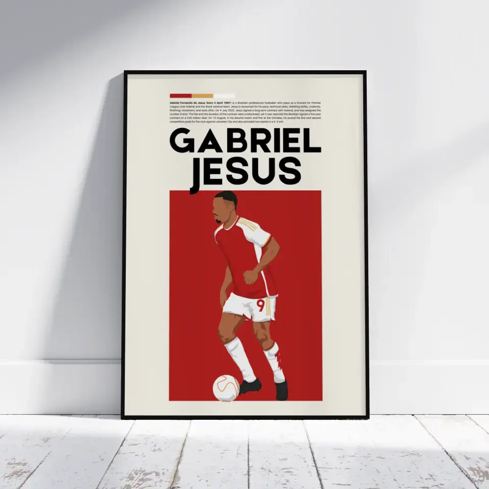 Gabriel Jesus Arsenal - Minimalist