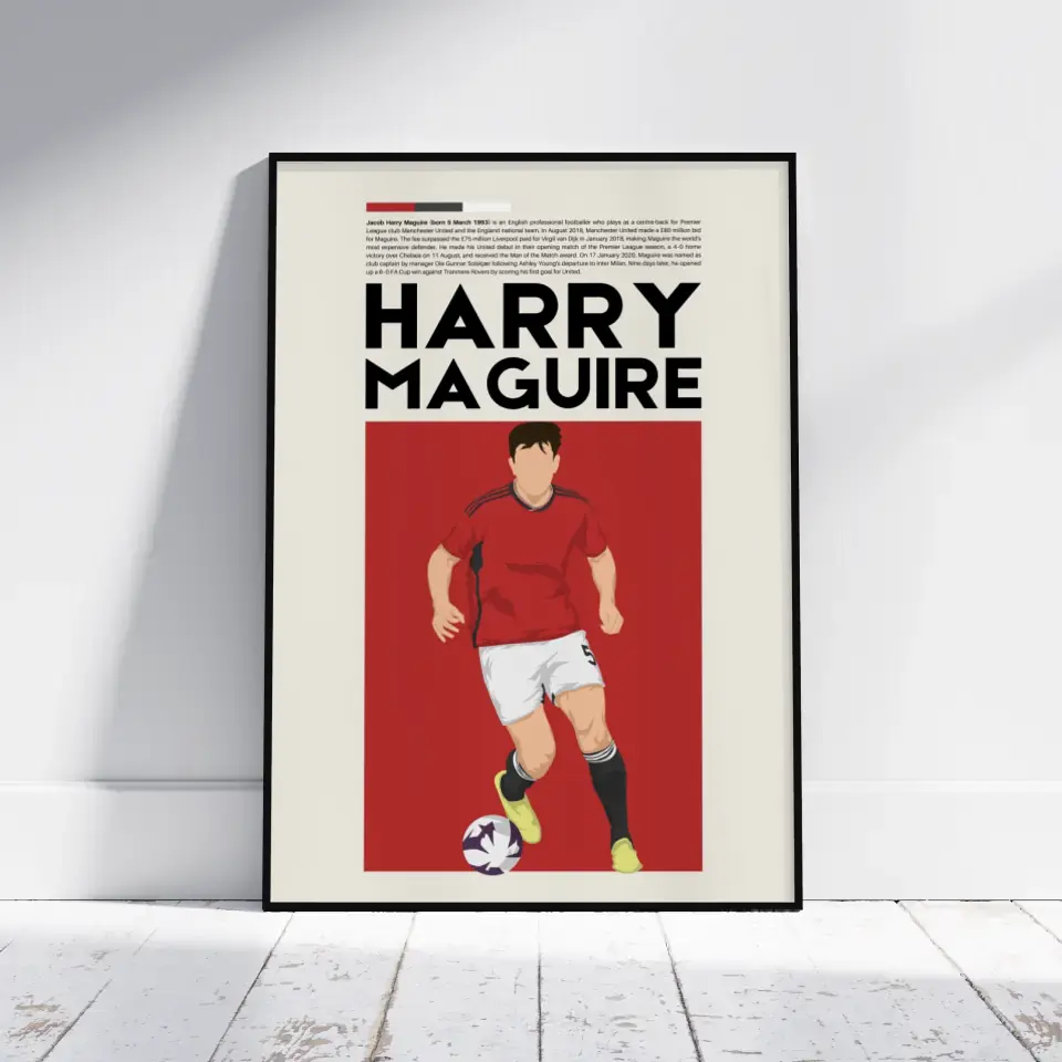 Harry Maguire Man Utd - Minimalist