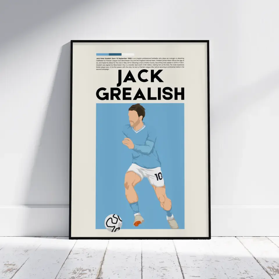 Jack Grealish Man City - Minimalist