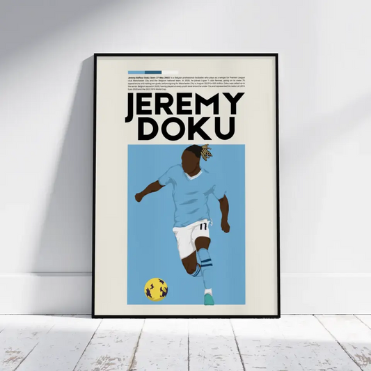 Jérémy Doku Man City - Minimalist