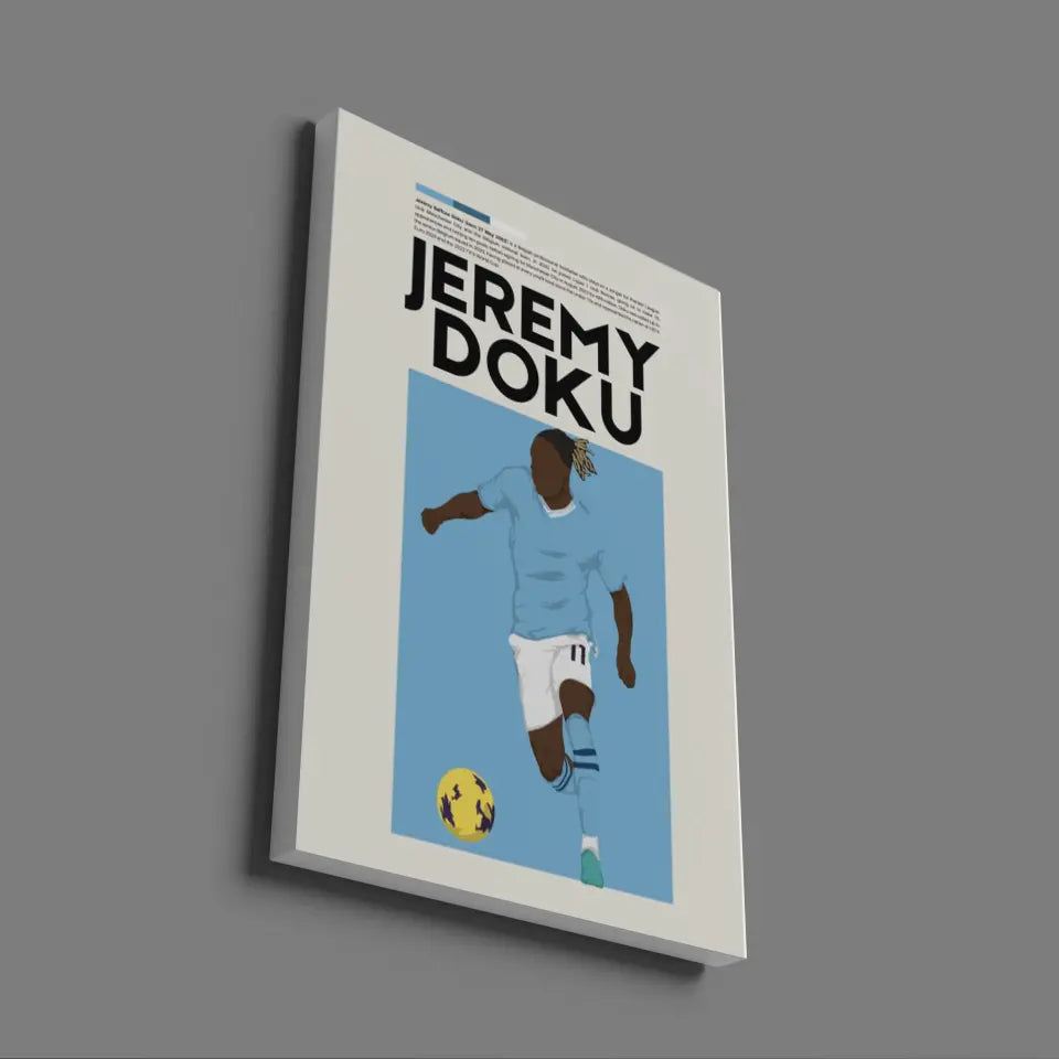 Jérémy Doku Man City - Minimalist