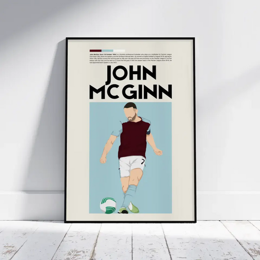 John McGinn Aston Villa - Minimalist