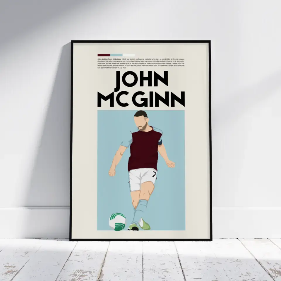 John McGinn Aston Villa - Minimalist