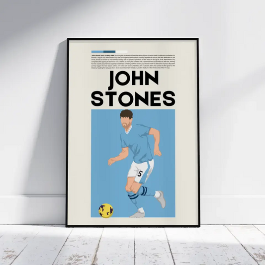 John Stones Man City - Minimalist