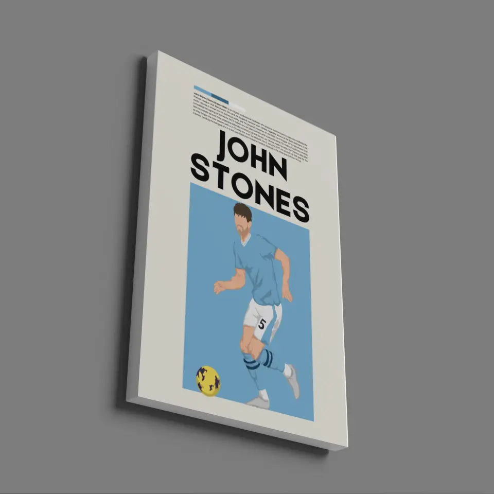 John Stones Man City - Minimalist