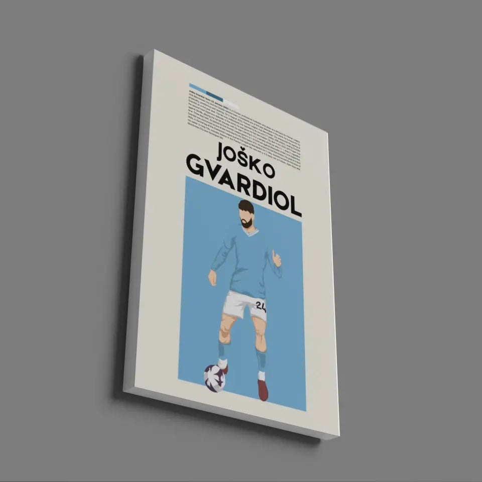 Joško Gvardiol Man City - Minimalist