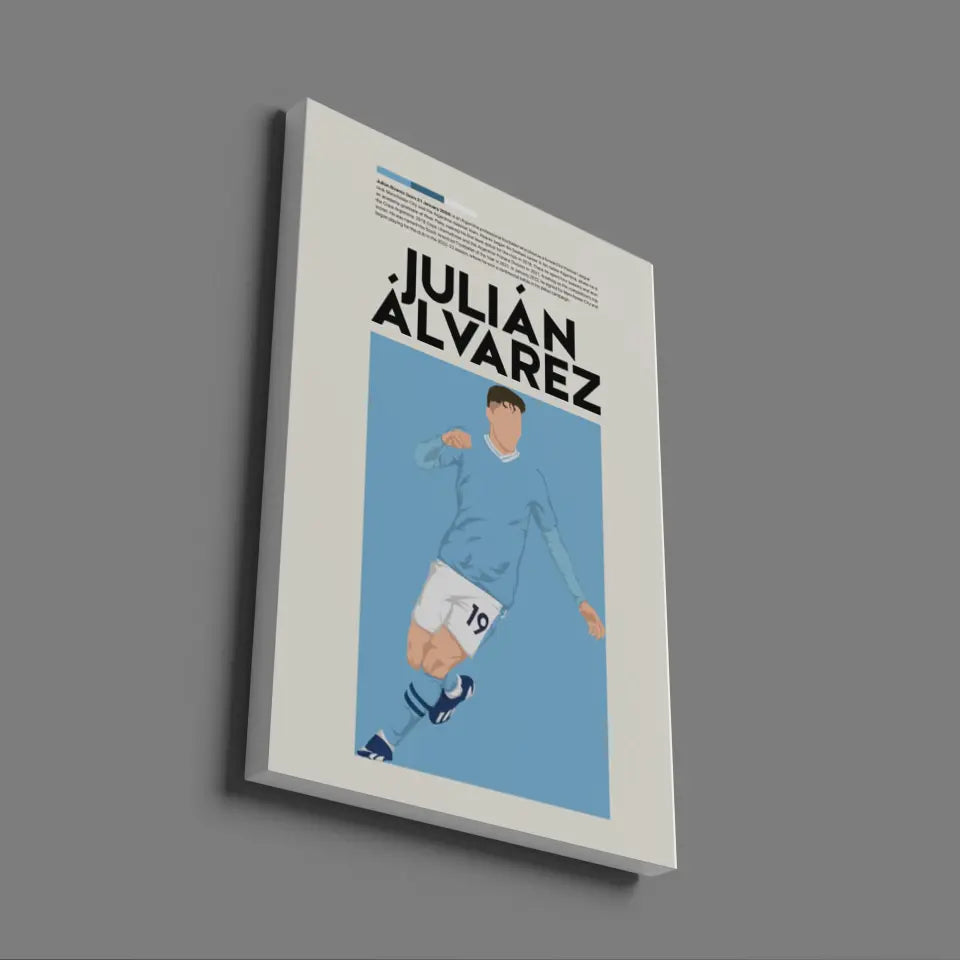 Julián Álvarez Man City - Minimalist