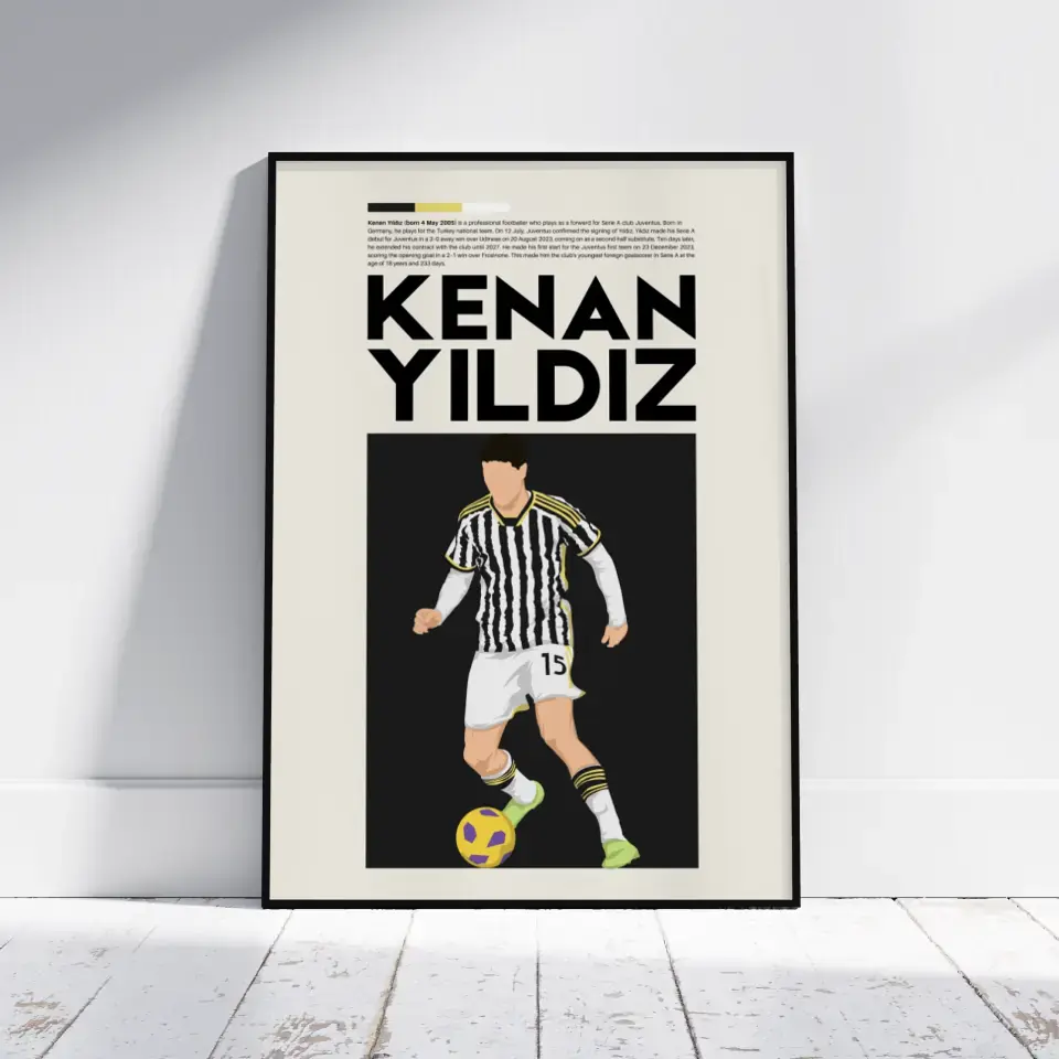 Kenan Yildiz Juventus - Minimalist