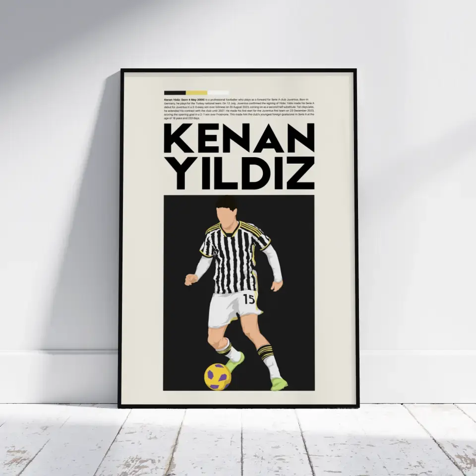 Kenan Yildiz Juventus - Minimalist