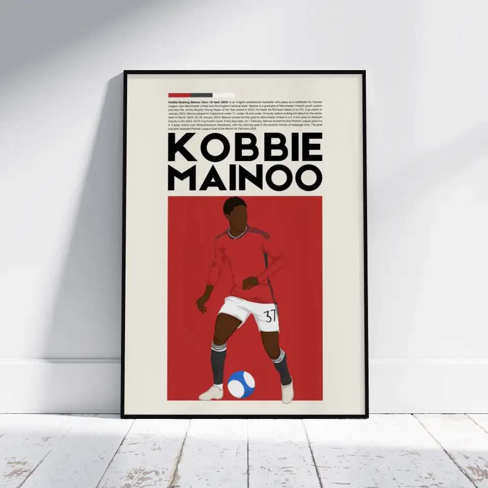 Kobbie Mainoo Man Utd - Minimalist