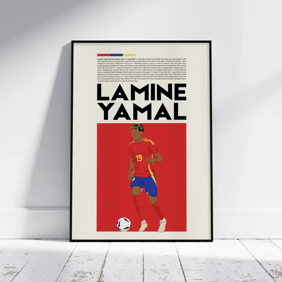 Lamine Yamal Spain - Minimalist