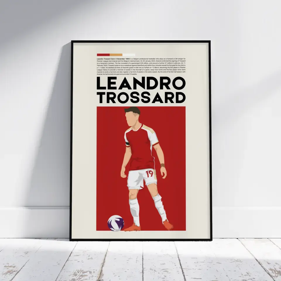 Leandro Trossard Arsenal - Minimalist