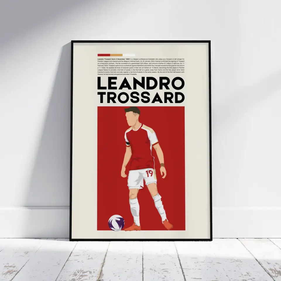 Leandro Trossard Arsenal - Minimalist