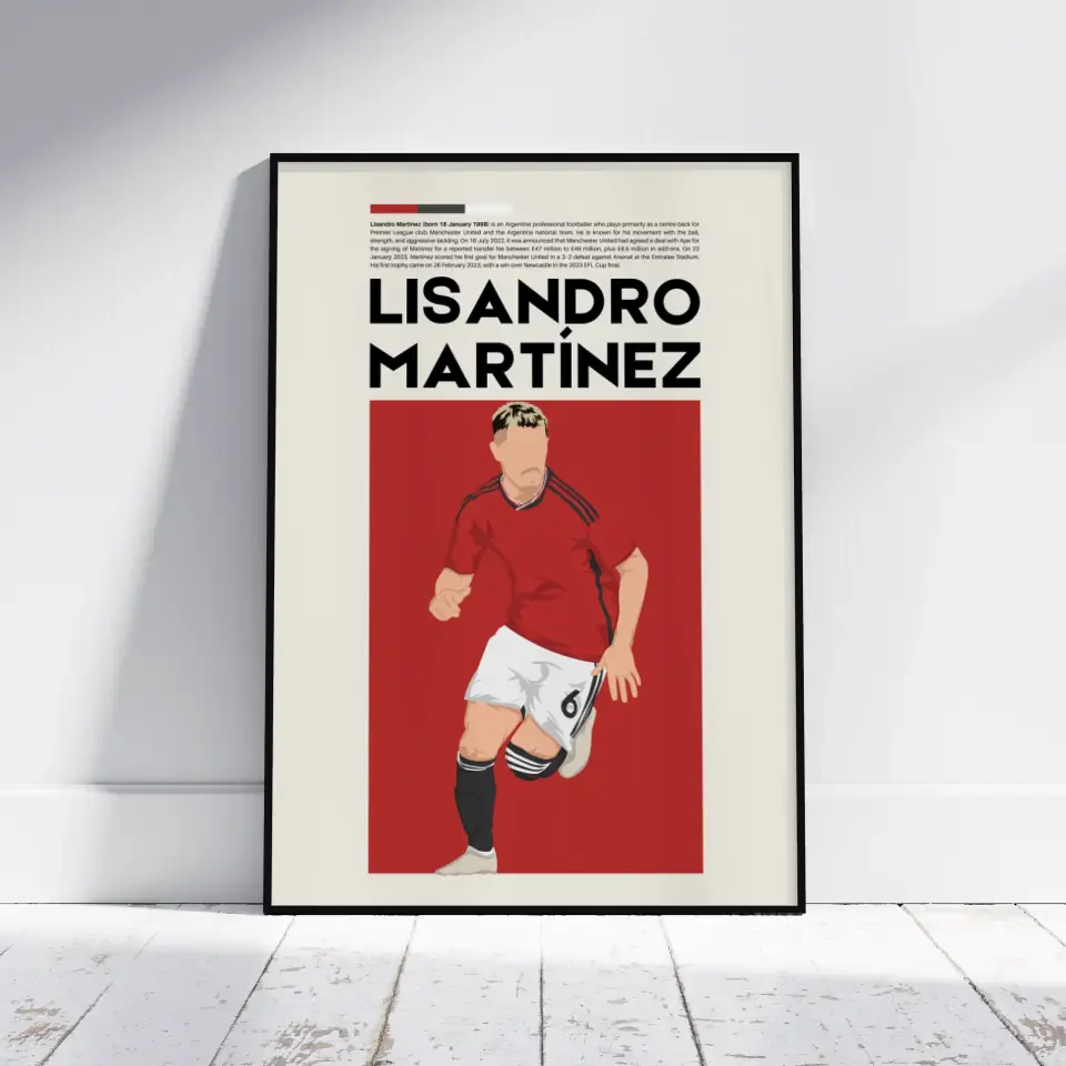 Lisandro Martínez Man Utd - Minimalist