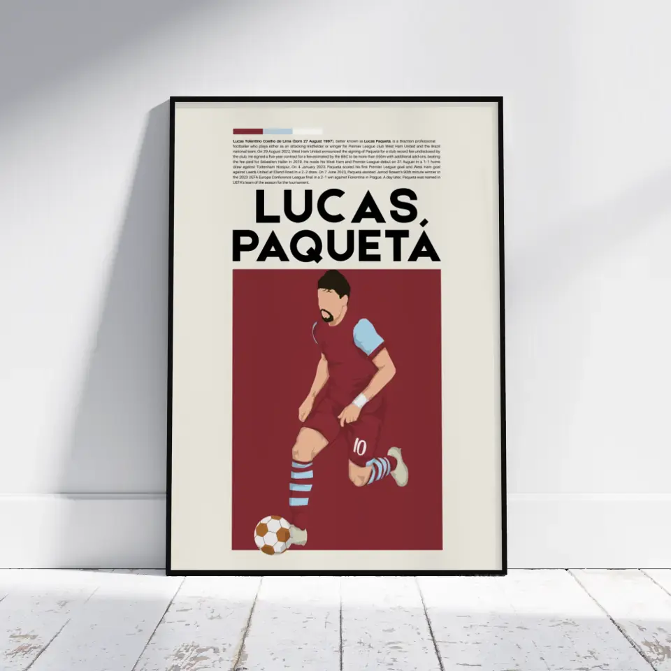 Lucas Paquetá West Ham - Minimalist