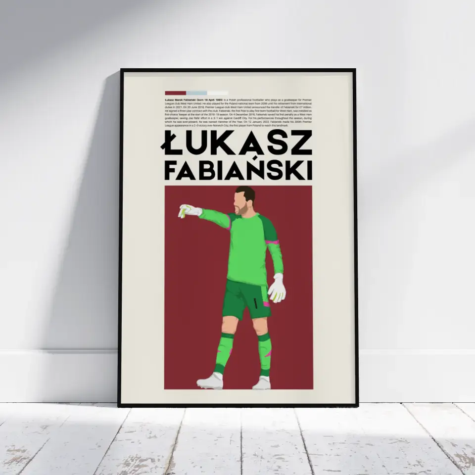 Łukasz Fabiański West Ham - Minimalist