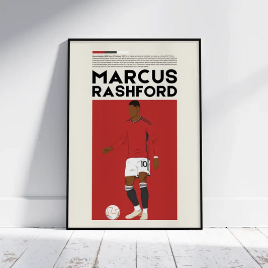 Marcus Rashford Man Utd - Minimalist