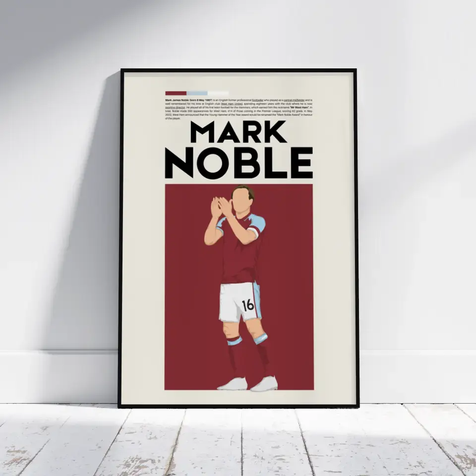 Mark Noble West Ham - Minimalist