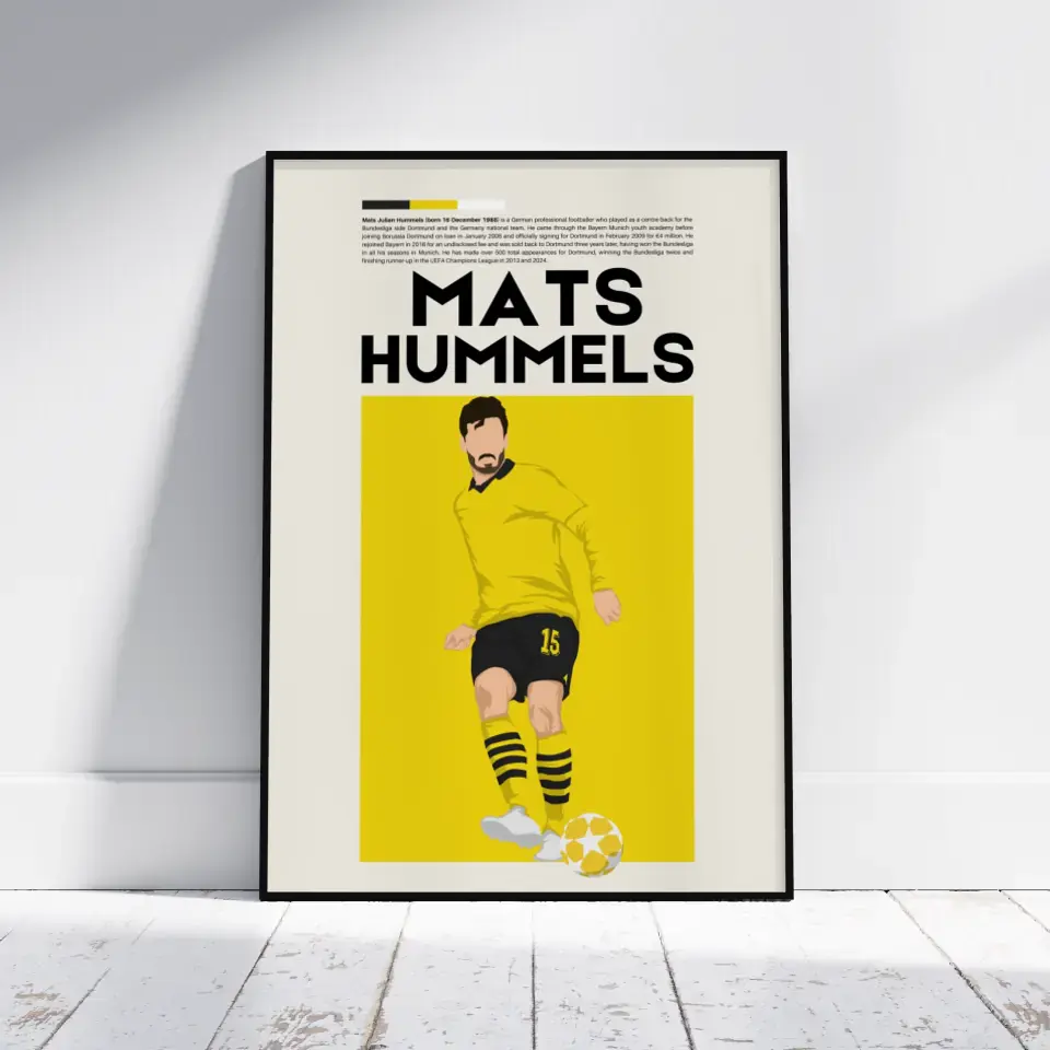 Mats Hummels Dortmund - Minimalist