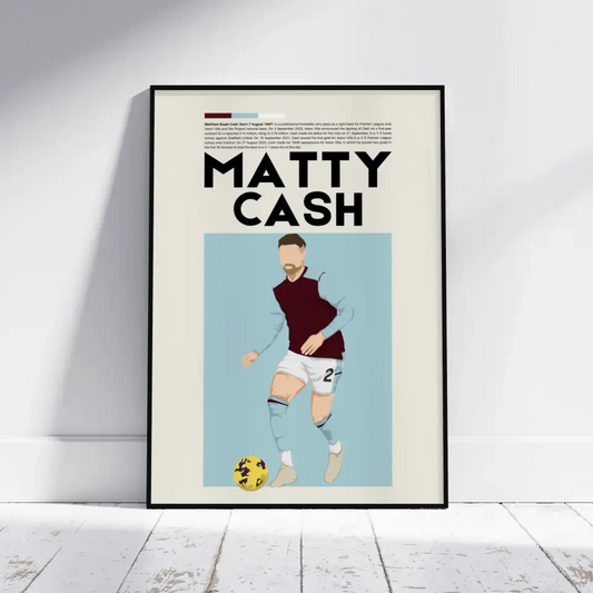 Matty Cash Aston Villa - Minimalist