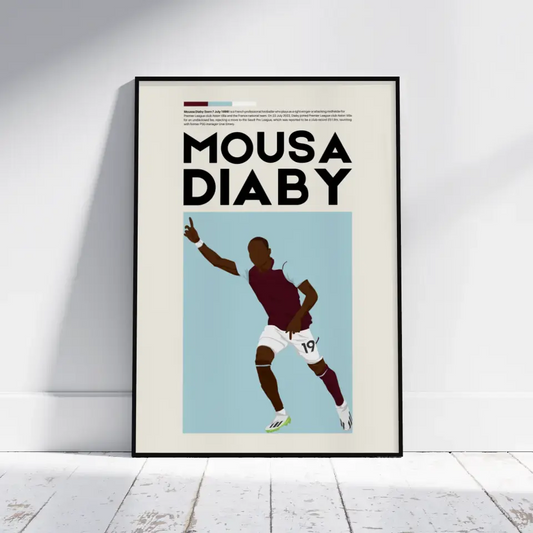 Mousa Diaby Aston Villa - Minimalist