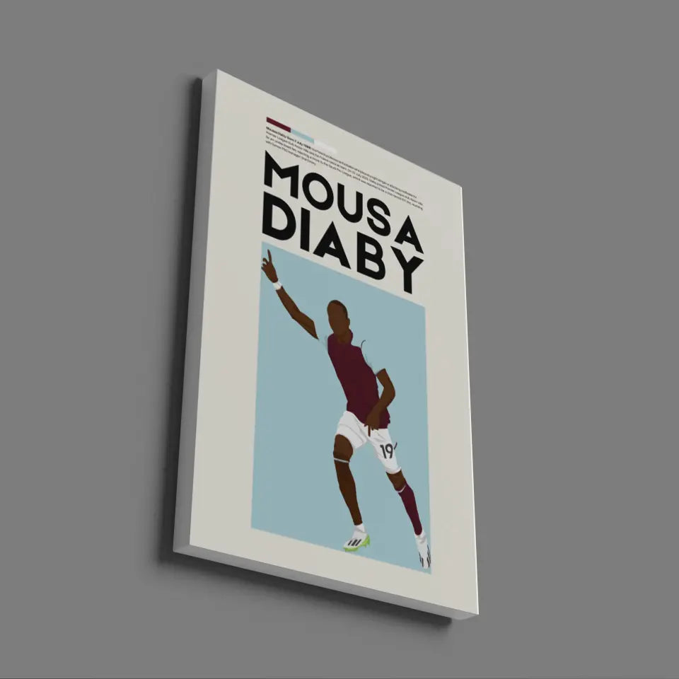 Mousa Diaby Aston Villa - Minimalist