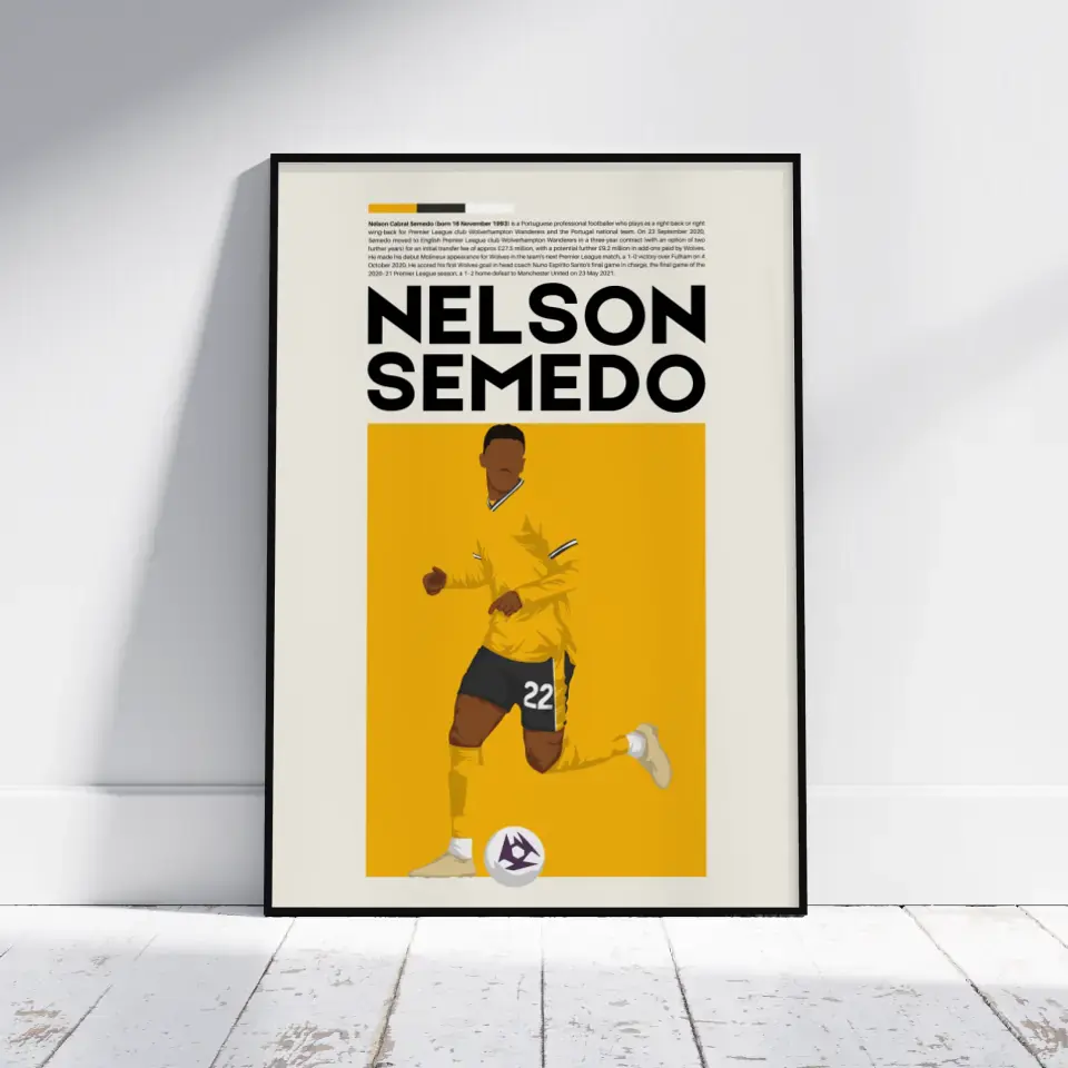 Nélson Semedo Wolves - Minimalist